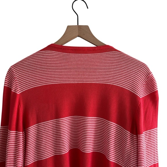 Kim Rogers Open Front Cardigan Size XL Striped Waterfall Casual - Picture 6 of 16